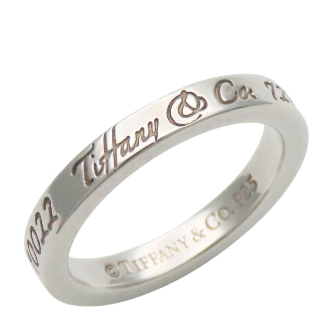 Tiffany & Co. Notes Narrow New York Ring, SV925, approx. 3.1g, Women's.: --- Catalog ---Category: SizeJP Size: 9US Size: 5Category: DesignType: Band ringColor: SilverGender: WomenMaterial: Silver 925Category: GeneralBrand: Tiffany--- Item List ---Section: ConditionRanking: