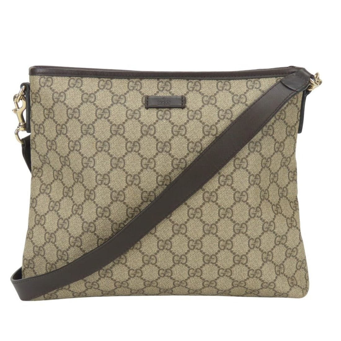 Gucci Shoulder Bag 388924 GG Supreme Canvas Beige Dark Brown Women's GUCCI (1 of 20)