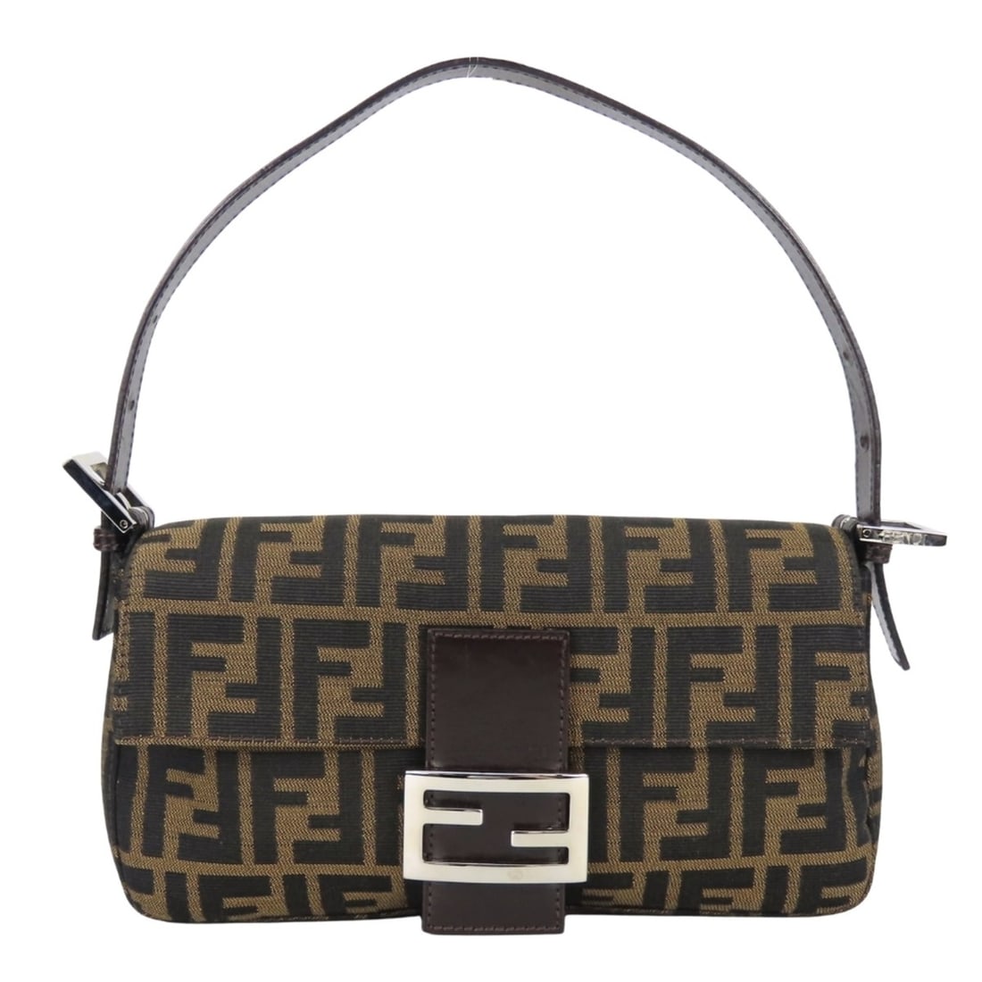 Fendi Mamma Bucket Handbag 26424 Canvas Leather Brown Black Zucca Pattern Women's FENDI: --- Catalog ---Category: SizeSize (HxWxD): 13cm x 25cm x 4cm / 5.11'' x 9.84'' x 1.57''Category: DesignType: HandbagColor: Black, BrownGender: WomenMaterial: Canvas , Leather Category: GeneralMPN: 264