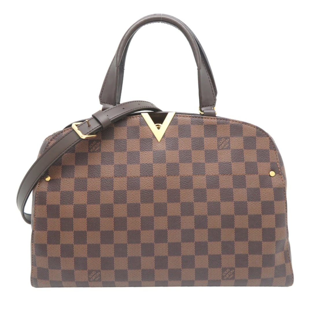 Louis Vuitton Kensington Bowling Women's Handbag N41505 (Discontinued) Damier Brown: --- Catalog ---Category: SizeSize (HxWxD): 23cm x 34cm x 14cm / 9.05'' x 13.38'' x 5.51''Category: DesignType: HandbagColor: BrownGender: WomenMaterial: Damier Canvas Category: GeneralMPN: N41505Brand