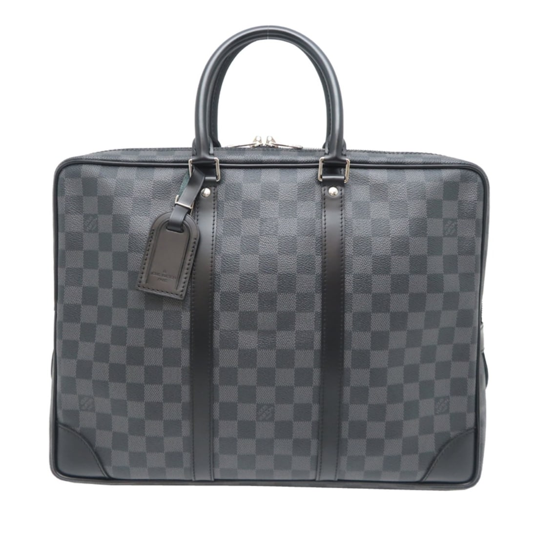 Louis Vuitton Porte Document Voyage Men's Business Bag N41125 Damier Graphite Black (1 of 10)