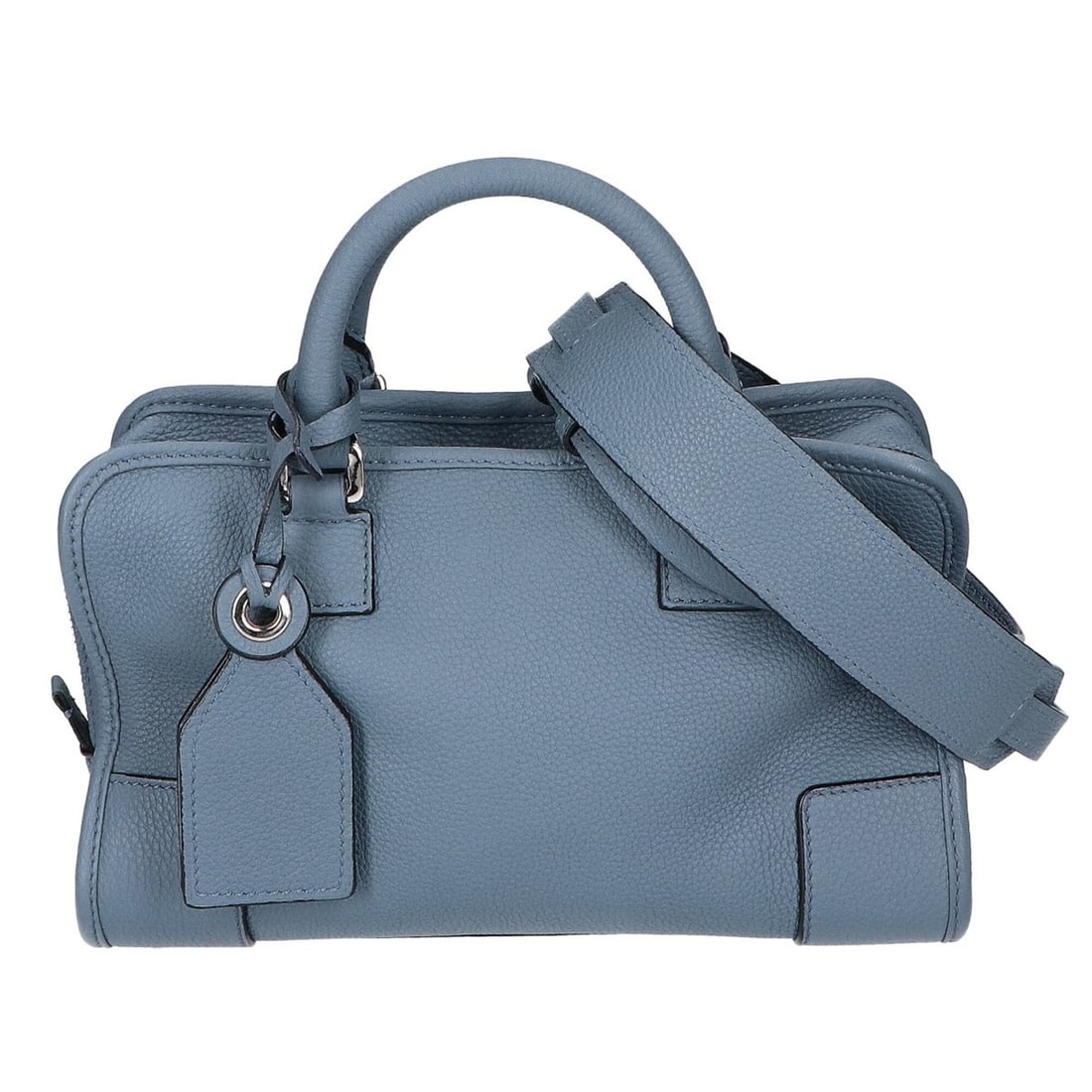 LOEWE Amazona 23 Grain Leather 2-Way Shoulder Bag/Handbag, Blue Gray, Silver Hardware, Women's,: --- Catalog ---Category: SizeSize (HxWxD): 15cm x 23.5cm x 9cm / 5.9'' x 9.25'' x 3.54''Category: DesignType: Handbag, Shoulder bagColor: GrayGender: WomenMaterial: Leather Hardware Color: SilverCateg