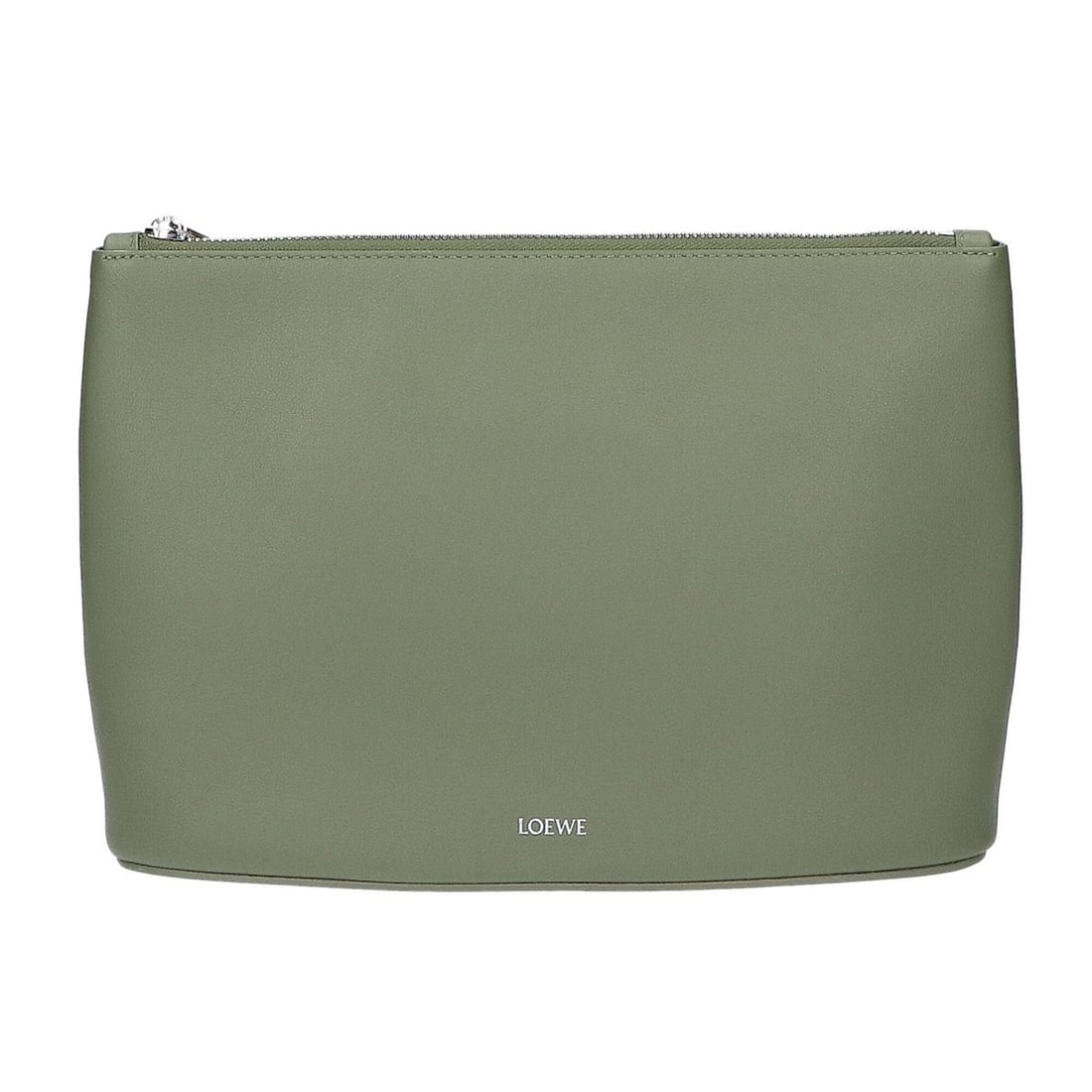 LOEWE Q730C63X01 OBLONG POUCH - Plain Leather Clutch Bag/Second Bag Olive Green Women's: --- Catalog ---Category: SizeSize (HxWxD): 19cm x 26.5cm x 5cm / 7.48'' x 10.43'' x 1.96''Category: DesignType: Clutch bag, PouchColor: Green, OliveGender: WomenMaterial: Leather Category: GeneralBran