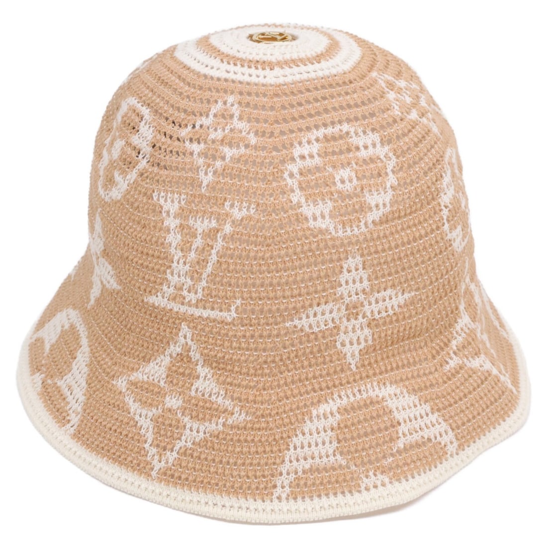 LOUIS VUITTON Louis Vuitton 24 Years M7612S Bucket Hat Summer Breath S Beige Women's: --- Catalog ---Category: DesignType: Bucket hatColor: BeigeGender: WomenMaterial: Nylon Category: GeneralBrand: Louis VuittonCategory: MeasurementsHeight: 21cm / 8.26''--- Item List ---Section: Condit