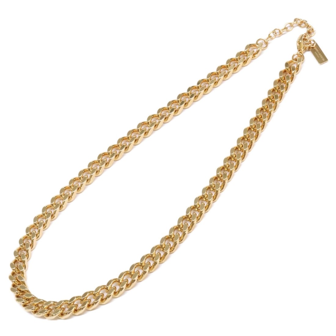 Yves Saint Laurent SAINT LAURENT PARIS Gold Medium Curved Chain Necklace (Women's Necklace): --- Catalog ---Category: SizeNeck Circumference: 41 cm / 16.14''Category: DesignColor: GoldGender: WomenMaterial: BrassNecklace Type: NecklaceCategory: GeneralBrand: Yves Saint Laurent--- Item List --