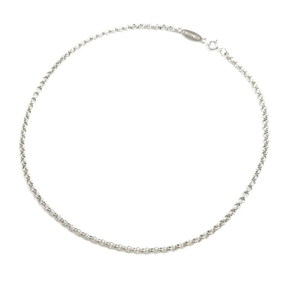 HERMES Sterling Silver 925 Vintage Rounded Necklace 10.5g 40cm Women's: --- Catalog ---Category: SizeNeck Circumference: 40 cm / 15.74''Category: DesignGender: WomenMaterial: Silver 925Necklace Type: NecklaceCategory: GeneralBrand: HermesCountry of Origin: France--- Item 