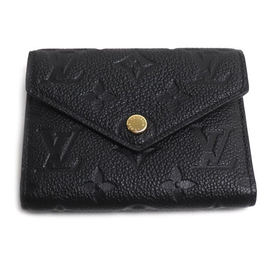 LOUIS VUITTON Louis Vuitton Portefeuille Victorine Tri-fold Wallet Monogram Empreinte Black M64060 (1 of 10)