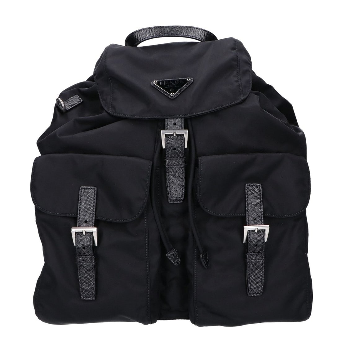 PRADA 2VZ110 2C26 Black Re-Nylon x Brushed Calf Triangle Plate 2-Way Backpack Shoulder Bag Rucksack: --- Catalog ---Category: SizeSize (HxWxD): 39cm x 34cm x 15cm / 15.35'' x 13.38'' x 5.9''Category: DesignType: Shoulder bagColor: BlackGender: MenMaterial: Polyamide Category: GeneralBrand: Prada--- I