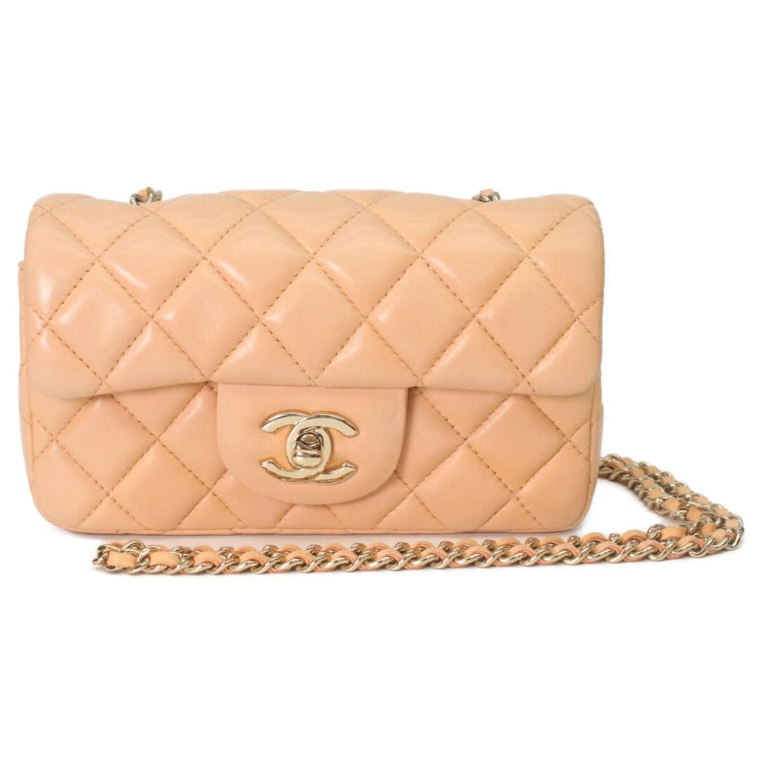 CHANEL A65050 Apricot Beige Mini Matelassé 17 Shoulder Bag for Women: --- Catalog ---Category: SizeSize (HxWxD): 10cm x 17cm x 5cm / 3.93'' x 6.69'' x 1.96''Category: DesignType: Shoulder bagColor: BeigeGender: WomenMaterial: Leather Hardware Color: GoldLeather/Fur Type