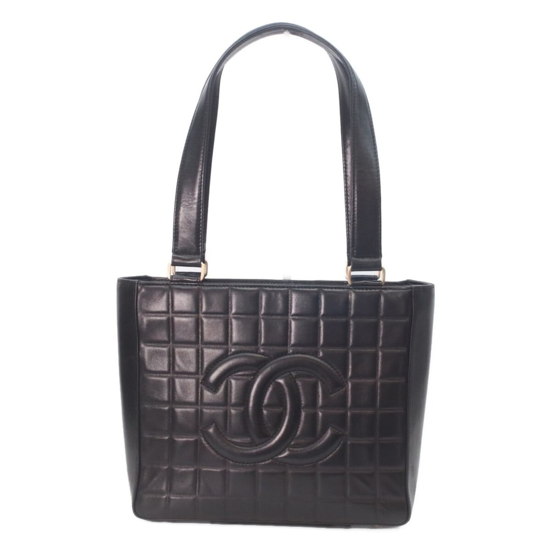 CHANEL A17809 Black Lambskin Gold Hardware Chocolate Bar Handbag Tote Bag for Women: --- Catalog ---Category: SizeSize (HxWxD): 21cm x 24.5cm x 8cm / 8.26'' x 9.64'' x 3.14''Category: DesignType: Handbag, Tote bagColor: BlackGender: WomenMaterial: Leather Hardware Color: GoldLeather/F