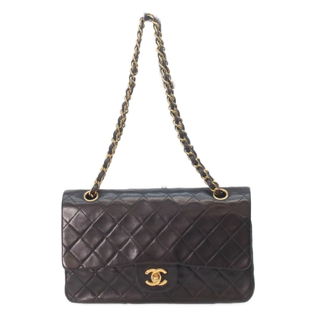 CHANEL A01112 Black Lambskin Gold Hardware Matelassé 25 Shoulder Bag for Women: --- Catalog ---Category: SizeSize (HxWxD): 16cm x 26cm x 6.5cm / 6.29'' x 10.23'' x 2.55''Category: DesignType: Shoulder bagColor: BlackGender: WomenMaterial: Leather Hardware Color: GoldLeather/Fur T