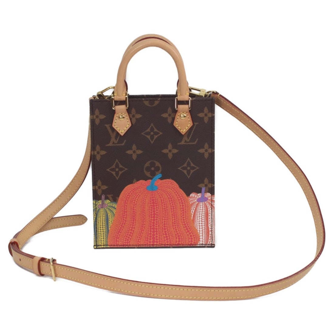LOUIS VUITTON × Yayoi Kusama M82112 Monogram Pumpkin Petite Sac Plat Shoulder Bag for Women: --- Catalog ---Category: SizeSize (HxWxD): 17cm x 14cm x 4.5cm / 6.69'' x 5.51'' x 1.77''Category: DesignType: Shoulder bagColor: VertGender: WomenMaterial: Monogram Category: GeneralBrand: Louis Vuit