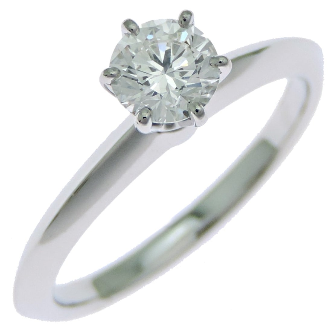 Tiffany & Co. Solitaire 0.50ct Diamond Women's Ring, Platinum 950: --- Catalog ---Category: SizeJP Size: 11.5US Size: 6Category: DesignType: Band ringStone: DiamondGender: WomenMaterial: Platinum 950Category: GeneralBrand: Tiffany--- Item List ---Section: ConditionRa