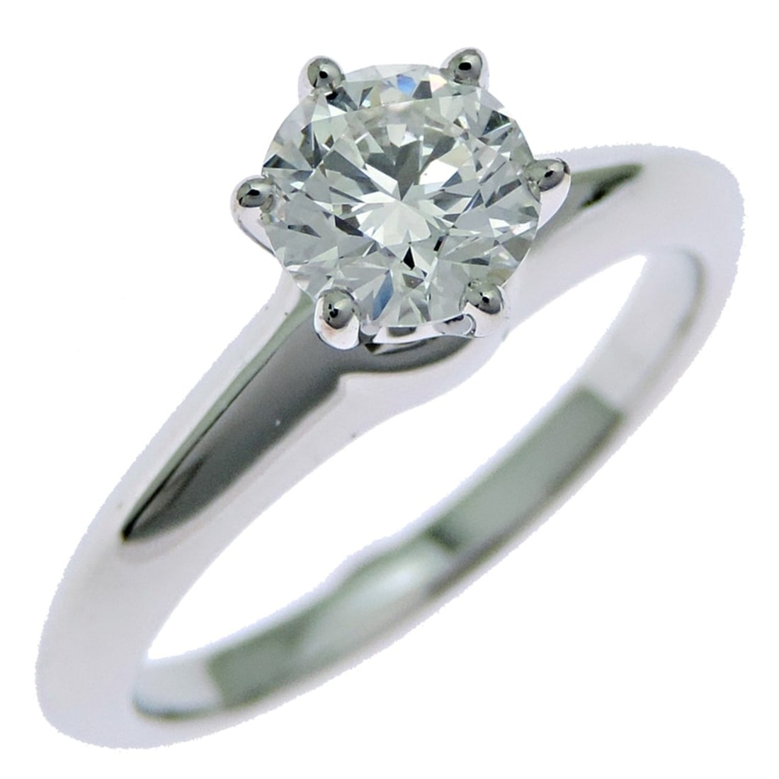 Tiffany & Co. Solitaire 0.61ct Diamond Women's Ring, Platinum 950: --- Catalog ---Category: SizeJP Size: 8US Size: 4.5Category: DesignType: Band ringStone: DiamondGender: WomenMaterial: Platinum 950Category: GeneralBrand: Tiffany--- Item List ---Section: ConditionRan