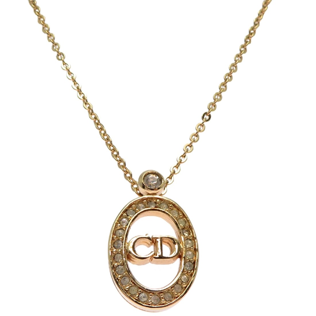 Christian Dior Dior Logo Pendant Necklace for Women and Men (GP): --- Catalog ---Category: SizePendant Size: 26mm x 16mm / 1.02'' x 0.62''Neck Circumference: 44 cm / 17.32''Category: DesignStone: RhinestoneGender: Men,WomenMaterial: Gold platingNecklace Type: Neckla