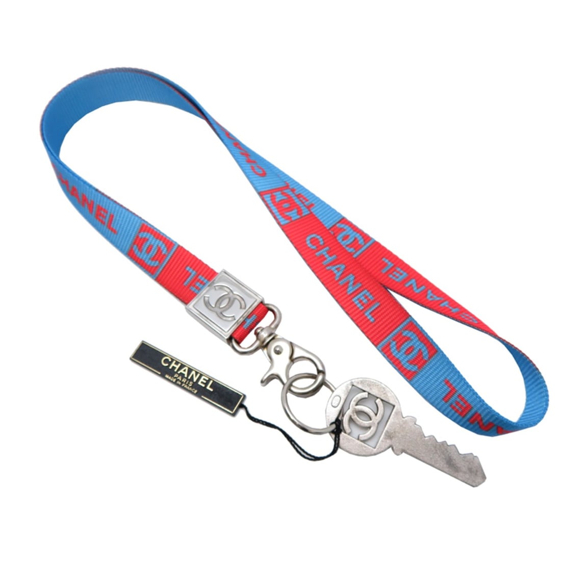 Chanel Coco Mark Strap, Women's/Men's, Nylon, Blue: --- Catalog ---Category: DesignType: OthersColor: Blue, OrangeGender: WomenMaterial: Nylon Category: GeneralBrand: Chanel--- Item List ---Section: ConditionRanking: Rank AB Used - Traces of usage, scr