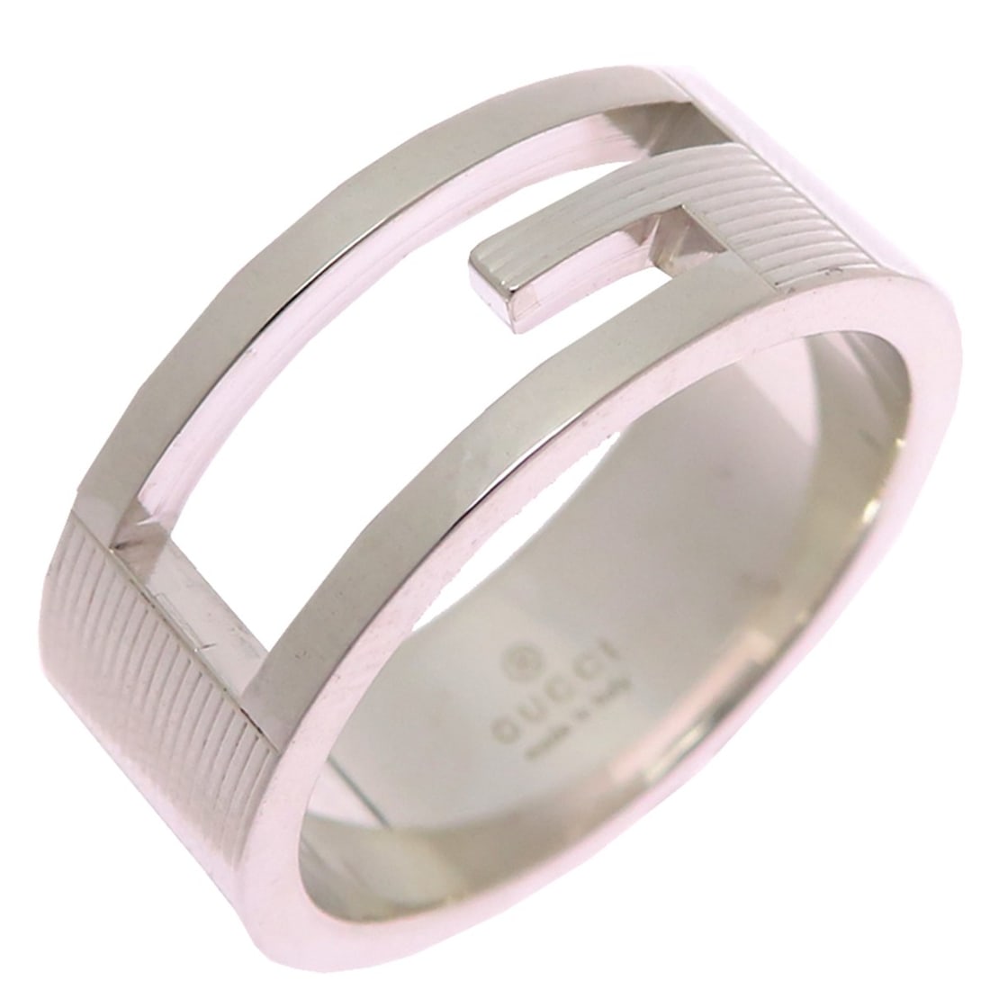 Gucci Interlocking G Women's/Men's Ring, Sterling Silver 925: --- Catalog ---Category: SizeJP Size: 19US Size: 9.5Category: DesignType: Band ringGender: Men,WomenMaterial: Silver 925Category: GeneralBrand: GucciCountry of Origin: Italy--- Item List ---Section: C