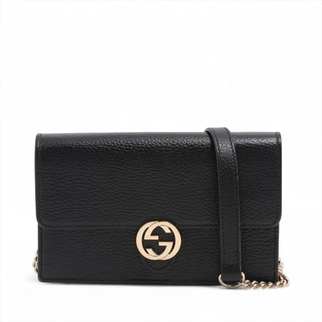 Gucci Interlocking G Leather Chain Wallet Handbag 615523 Long Crossbody Bag for Women (1 of 13)