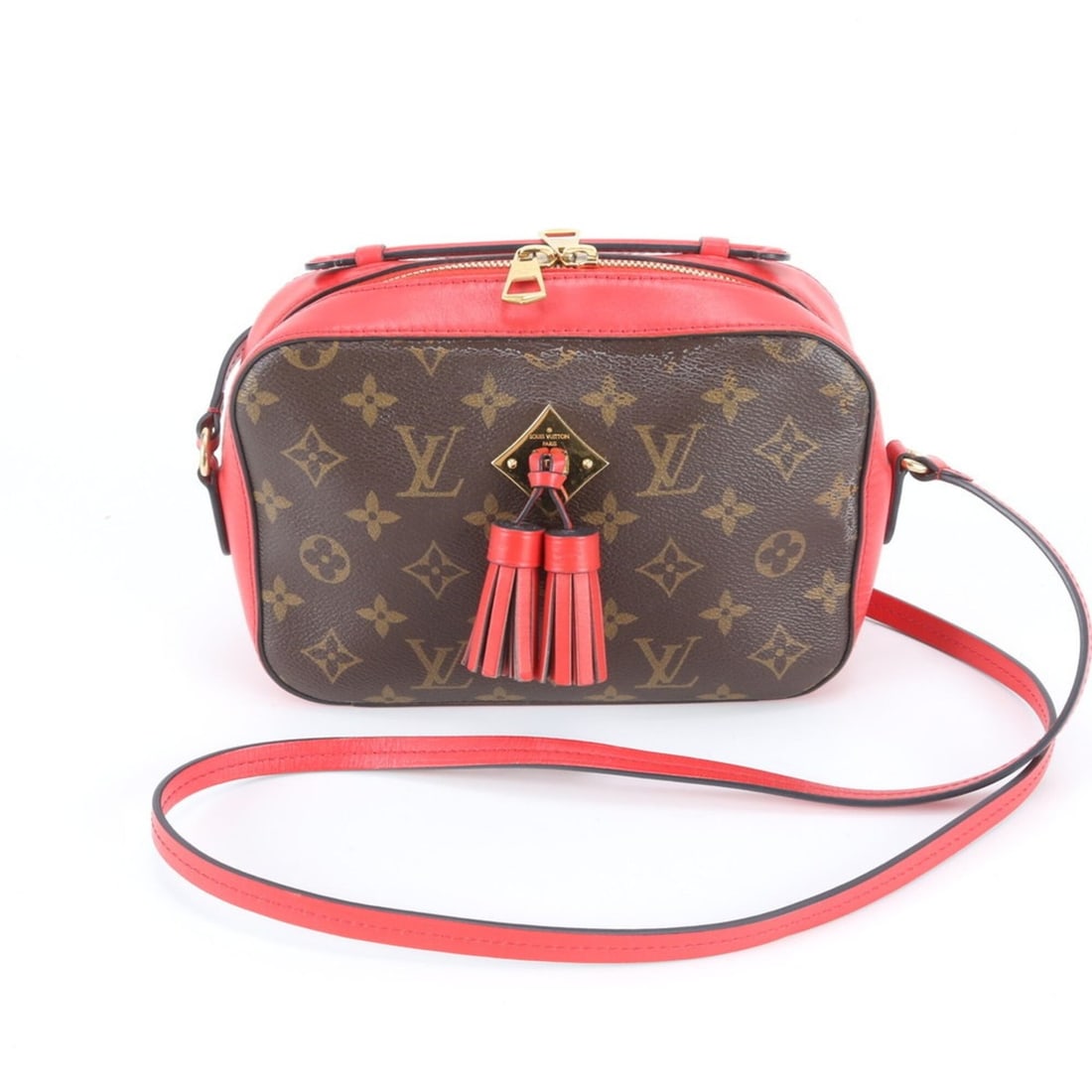 Louis Vuitton Monogram Saint-Onge M43556 Leather 2-Way Shoulder Bag, Crossbody Bag for Women: --- Catalog ---Category: SizeSize (HxWxD): 15cm x 21cm x 7cm / 5.9'' x 8.26'' x 2.75''Category: DesignType: Shoulder bagColor: Brown, MonogramGender: WomenMaterial: Leather , Coated canvas Category: G