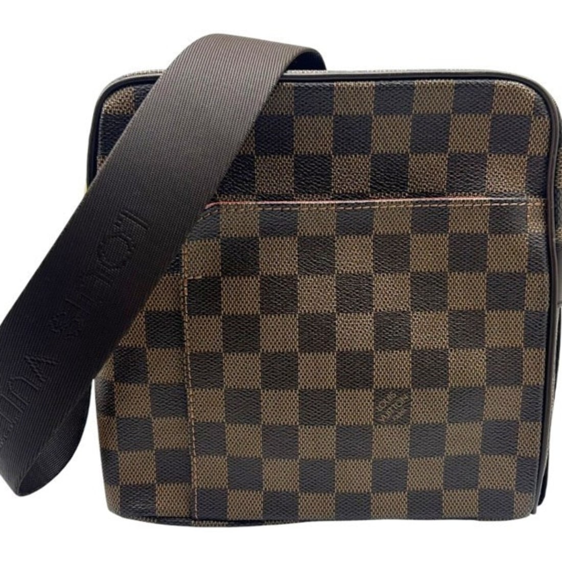 LOUIS VUITTON Damier Olaf PM N41442 MI0035 Ebene Shoulder Bag for Women and Men (1 of 20)