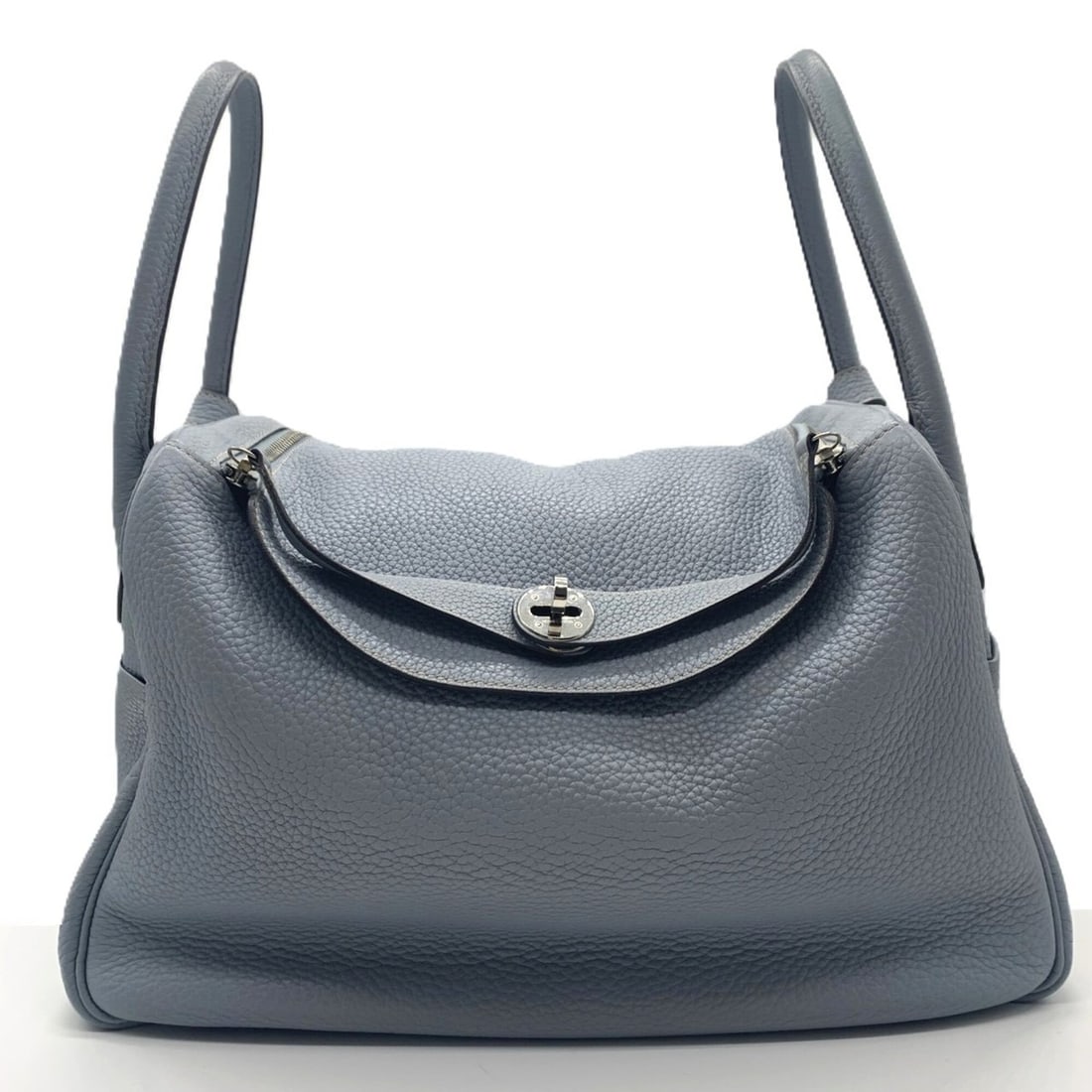 Hermes Lindy 34 Taurillon Clemence Blue Lin 2-way Handbag Shoulder Bag ?Q Leather HERMES: --- Catalog ---Category: SizeWeight: 1.06kg / 2.33lb.Size (HxWxD): 20cm x 34cm x 17cm / 7.87'' x 13.38'' x 6.69''Strap Length: 40cm / 15.74''Handle Length: 13cm / 5.11''Category: DesignType: HandbagCo