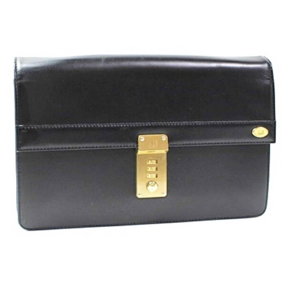 Dunhill Second Bag Clutch with Dial Lock, Leather, Black, Men's: --- Catalog ---Category: SizeSize (HxWxD): 17.5cm x 26.5cm x 6cm / 6.88'' x 10.43'' x 2.36''Category: DesignType: Clutch bagColor: Beige, BlackGender: MenMaterial: Leather Category: GeneralBrand: