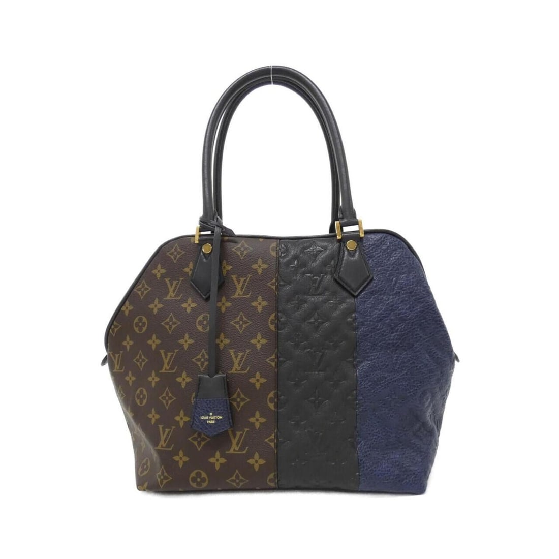 Louis Vuitton Monogram Blocks Tote M40504 Shoulder Bag: --- Catalog ---Category: SizeSize (HxWxD): 28cm x 29cm x 15cm / 11.02'' x 11.41'' x 5.9''Category: DesignType: Shoulder bagColor: Blue, MarineGender: Men,WomenMaterial: Coated canvas , Leather Hardwar
