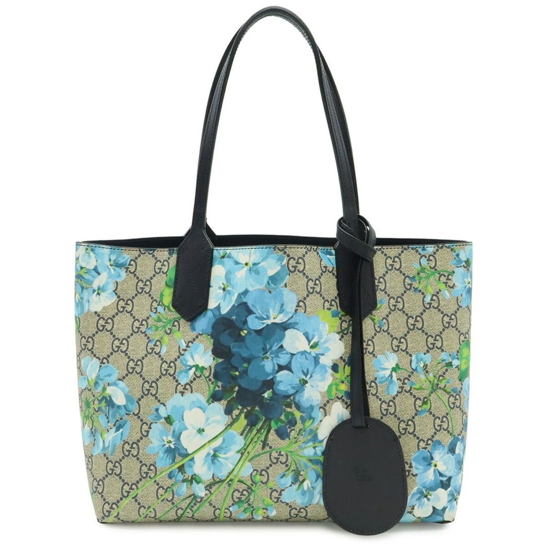 GUCCI GG Blooms Supreme Reversible Tote Bag Shoulder Leather Beige Blue 368568: --- Catalog ---Category: SizeSize (HxWxD): 27cm x 37.5cm x 12cm / 10.62'' x 14.76'' x 4.72''Category: DesignType: Shoulder bag, Tote bagColor: Beige, Blue, Multi-colorGender: WomenMaterial: GG Supreme