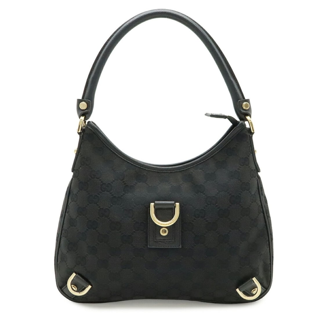 GUCCI Abbey GG Canvas Shoulder Bag, Leather, Black, 130738: --- Catalog ---Category: SizeSize (HxWxD): 19cm x 28cm x 5cm / 7.48'' x 11.02'' x 1.96''Category: DesignType: Shoulder bagColor: BlackGender: WomenMaterial: GG canvas Category: GeneralMPN: 130738Brand