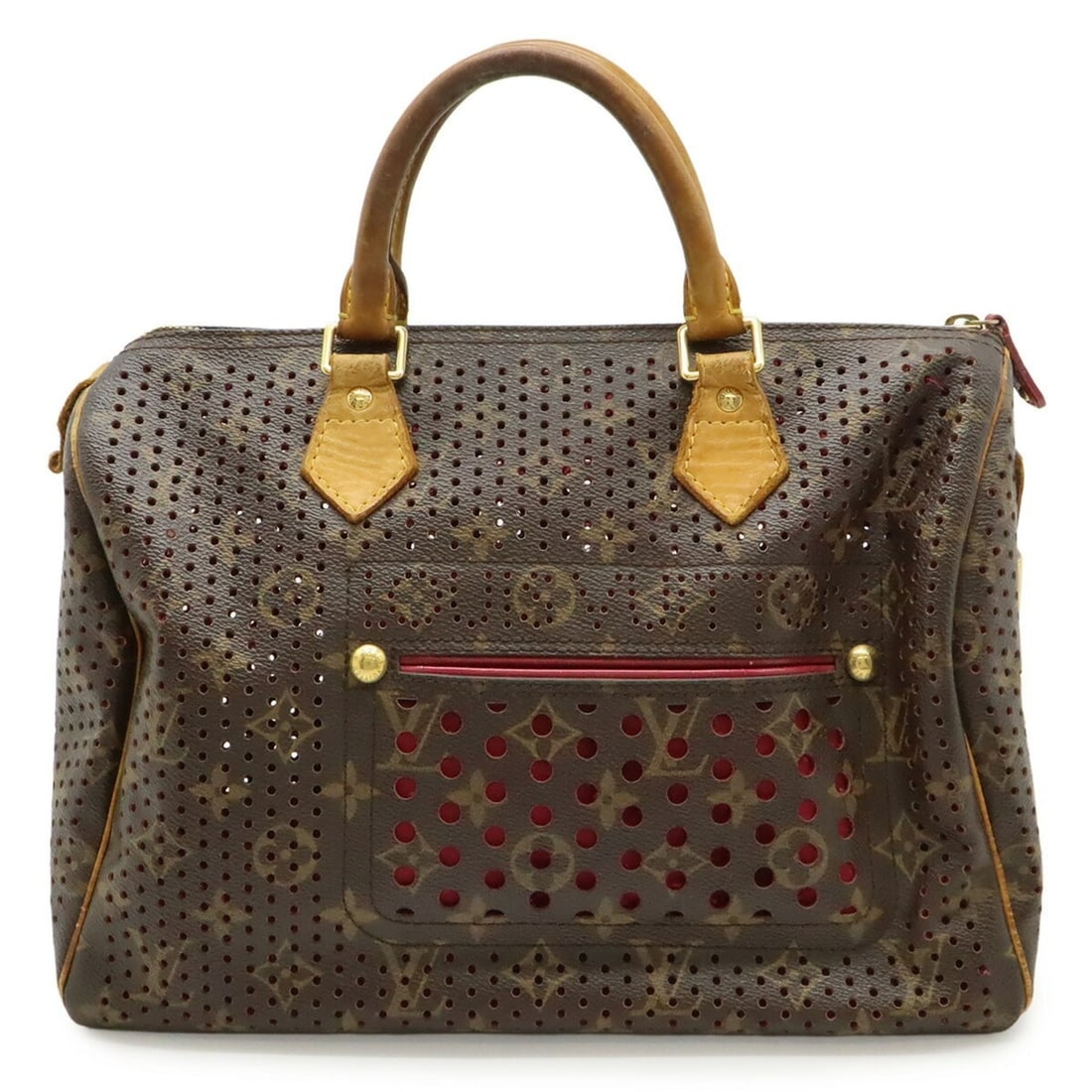 LOUIS VUITTON Louis Vuitton Monogram Perforated Speedy 30 Handbag Fuchsia Pink M95180: --- Catalog ---Category: SizeSize (HxWxD): 24cm x 31cm x 18cm / 9.44'' x 12.2'' x 7.08''Category: DesignType: HandbagColor: Fuchsia, MonogramGender: Women,MenMaterial: PVC Category: GeneralMPN: M95180