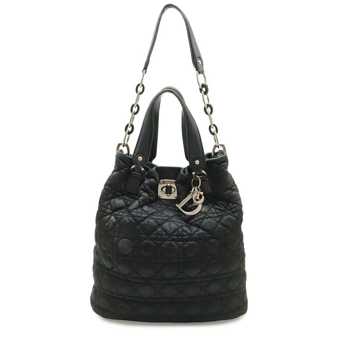 Christian Dior Cannage Tote Bag, Chain Shoulder Leather, Black: --- Catalog ---Category: SizeWeight: 800g / 1.76lb.Size (HxWxD): 35cm x 31cm x 17cm / 13.77'' x 12.2'' x 6.69''Strap Length: 65cm / 25.59''Category: DesignType: Shoulder bag, Tote bagColor: BlackGende