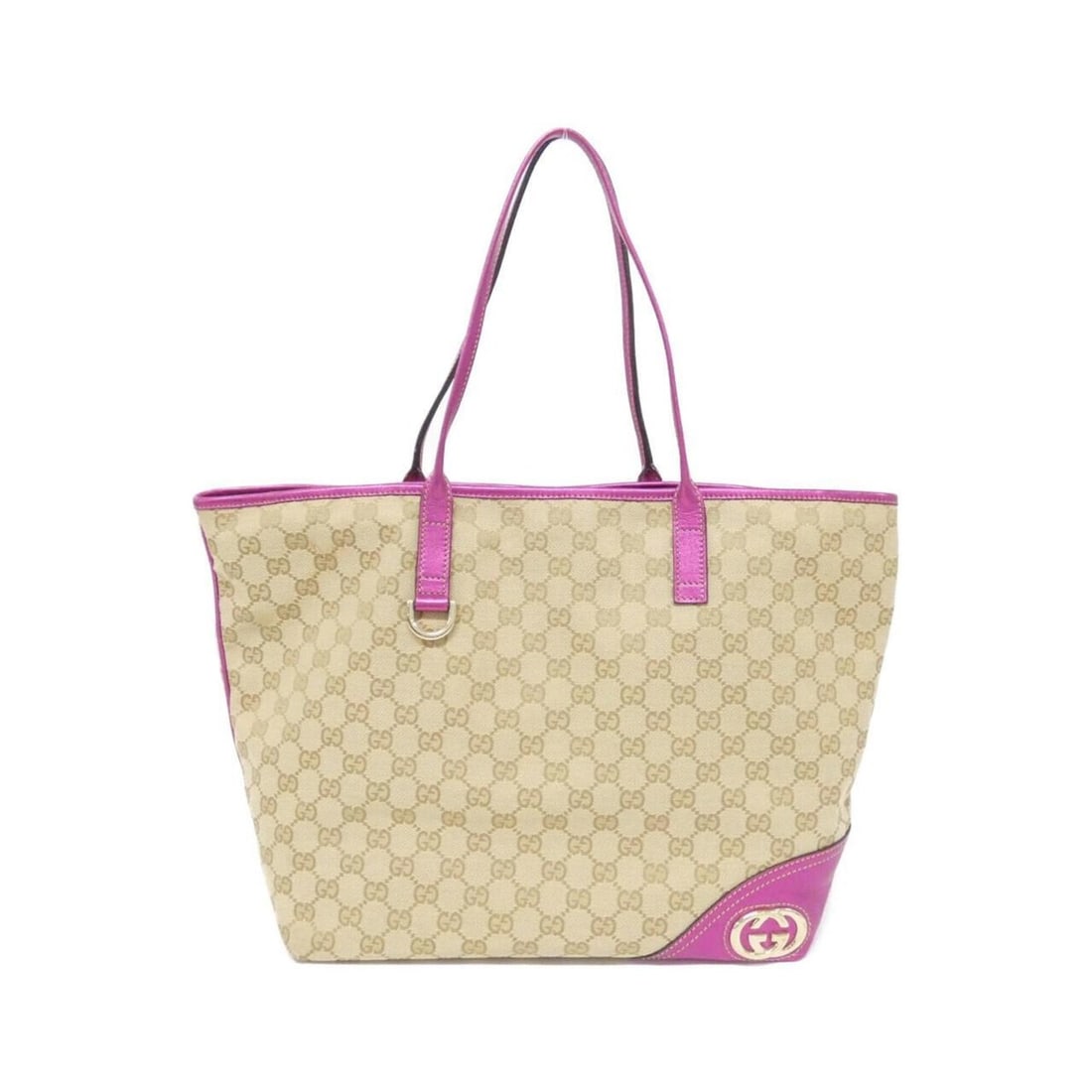 Gucci 169945 handbag: --- Catalog ---Category: SizeSize (HxWxD): 29cm x 44cm x 13cm / 11.41'' x 17.32'' x 5.11''Category: DesignType: HandbagColor: Beige, Metallic pinkGender: WomenMaterial: GG canvas Category: