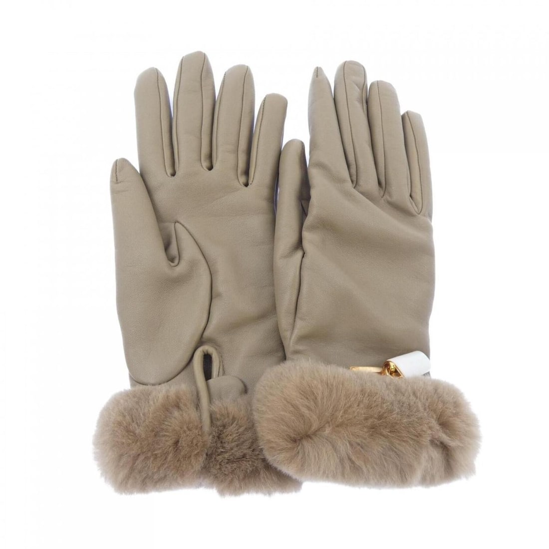 Hermes HERMES H172039G Princess Gloves: --- Catalog ---Category: SizeHand Width: 16cm / 6.29''Total Length: 23cm / 9.05''Category: DesignType: Warm glovesColor: BrownGender: WomenMaterial: Cashmere 100%, Leather Category: GeneralBrand:
