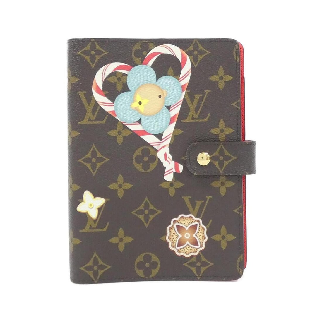 Louis Vuitton Monogram (Candy Factory) Agenda MM GI1170 Organizer: --- Catalog ---Category: DesignSize: Bible sizeColor: Marron, Red colorGender: Women,MenMaterial: Coated canvas Category: GeneralBrand: Louis VuittonCategory: Physical PropertiesSize (HxWxD): 18.5cm