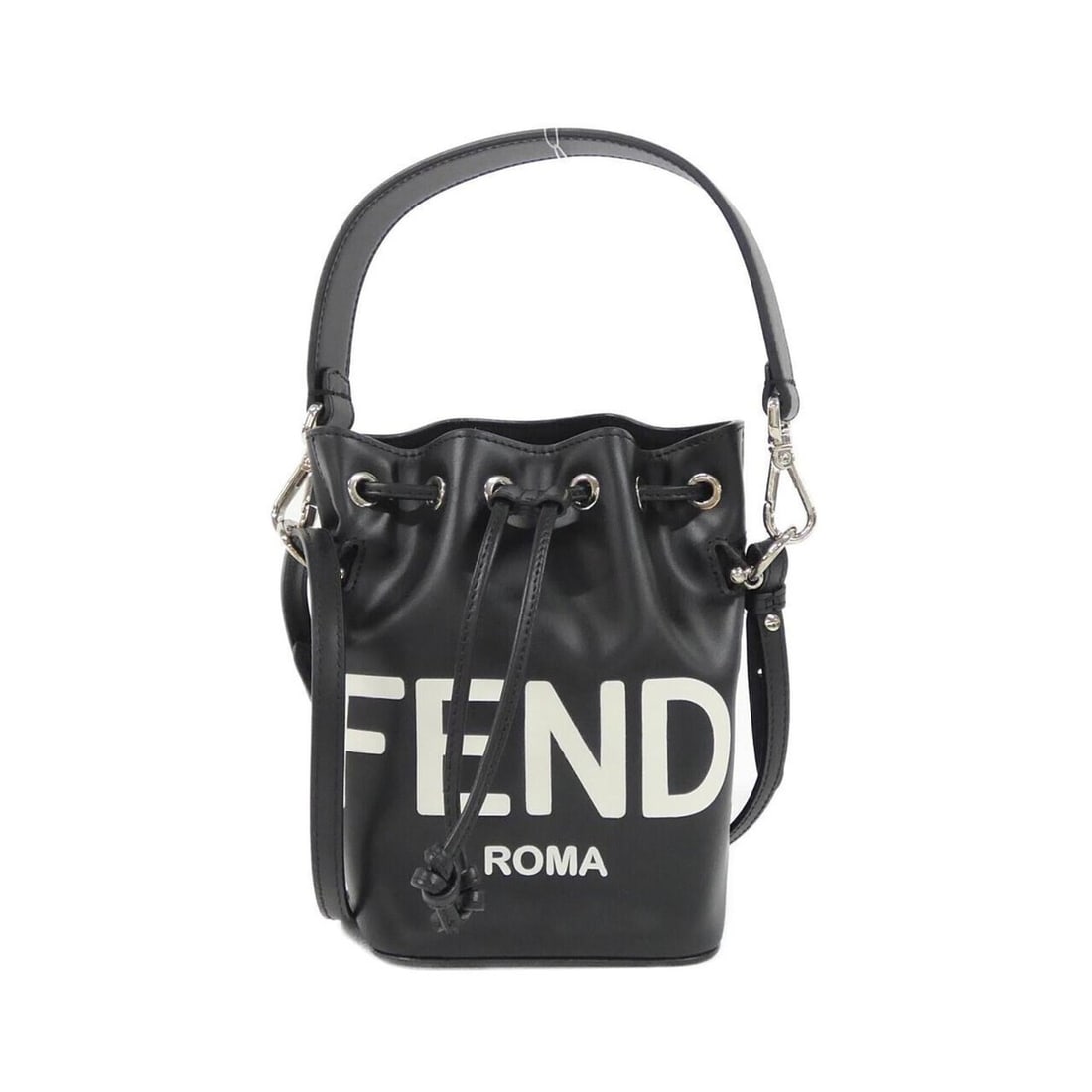 Fendi Mon Trésor 8BS010 AC9L Handbag: --- Catalog ---Category: SizeSize (HxWxD): 17cm x 12cm x 10cm / 6.69'' x 4.72'' x 3.93''Category: DesignType: HandbagColor: Black, WhiteGender: Women,MenMaterial: Leather Category: GeneralMPN: 8BS010
