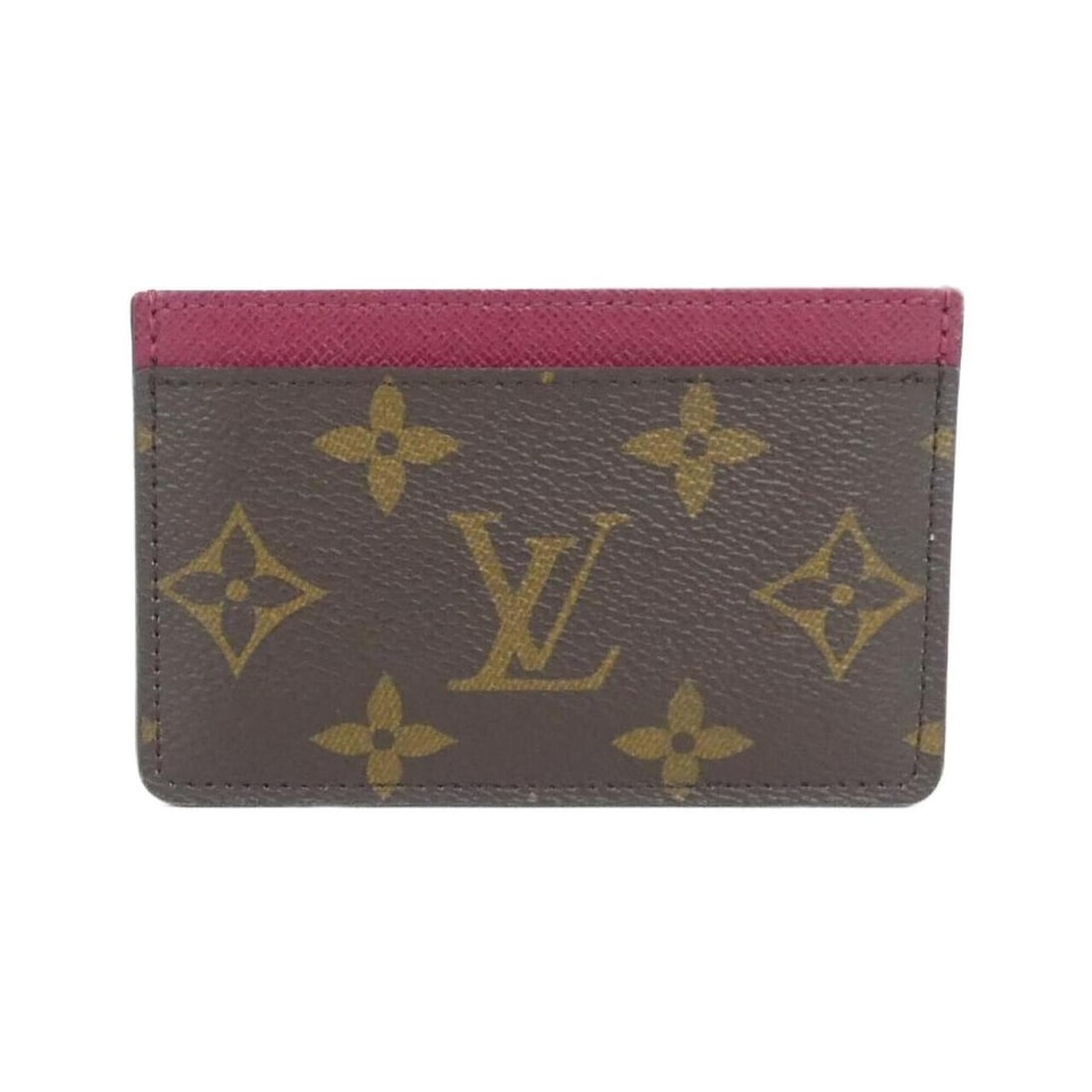 Louis Vuitton Monogram Porte Cartes Simple M60703 Business Card Holder/Card Case: --- Catalog ---Category: DesignType: Card caseColor: Brown, FuchsiaGender: WomenMaterial: Coated canvas Category: GeneralMPN: M60703Brand: Louis VuittonCategory: Physical PropertiesSize (HxWxD): 7cm