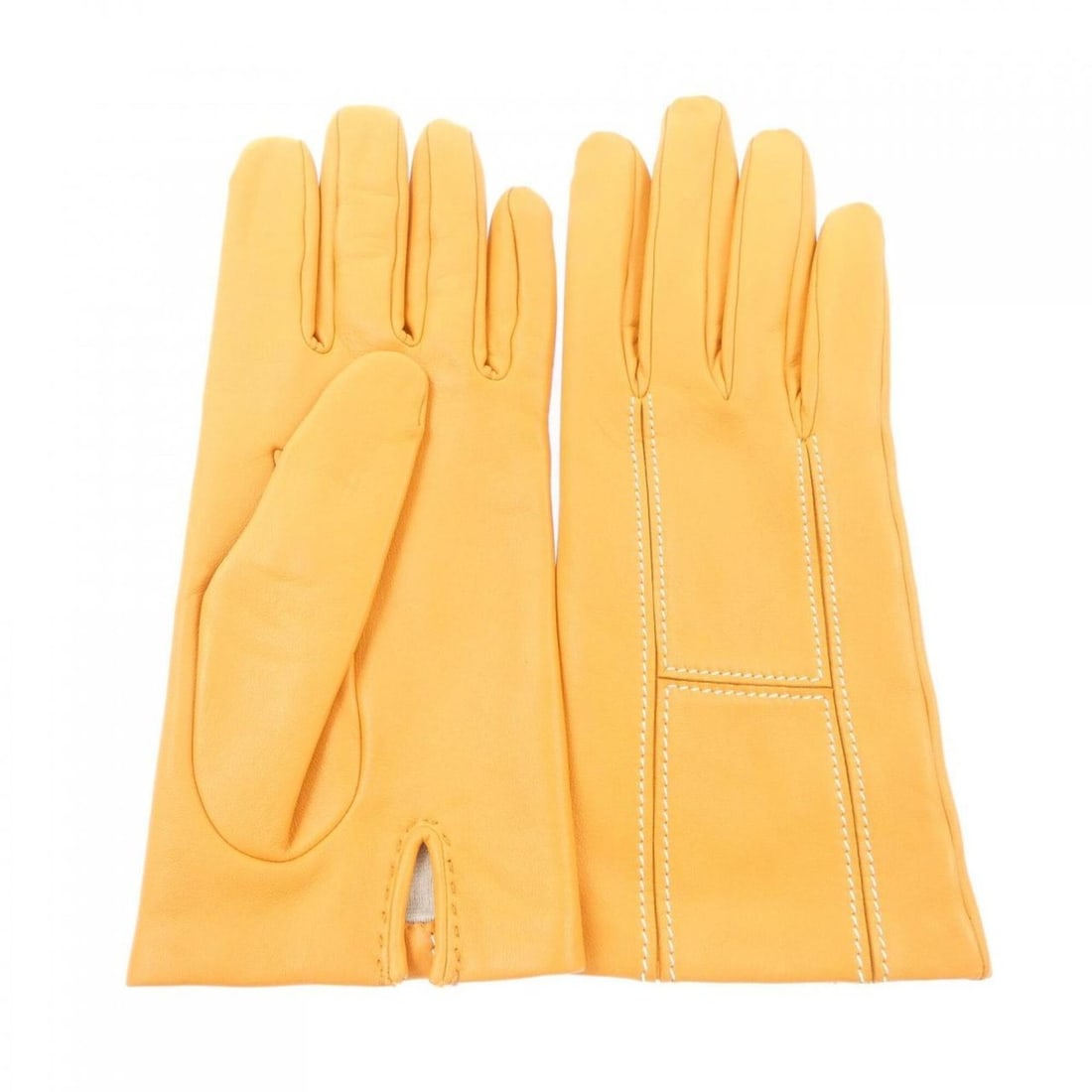 Hermes gloves: --- Catalog ---Category: SizeHand Width: 18cm / 7.08''Total Length: 22.5cm / 8.85''Category: DesignType: Warm glovesColor: OrangeGender: WomenCategory: GeneralBrand: Hermes--- Item List ---Section: