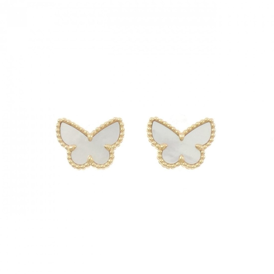 Van Cleef & Arpels Sweet Alhambra Papillon Earrings: --- Catalog ---Category: SizeSize (HxWxD): 8.10mm x 10.70mm / 0.32'' x 0.42''Category: DesignType: Stud earringsColor: Yellow goldGender: WomenMaterial: Yellow gold (18K)Category: GeneralBrand: Van