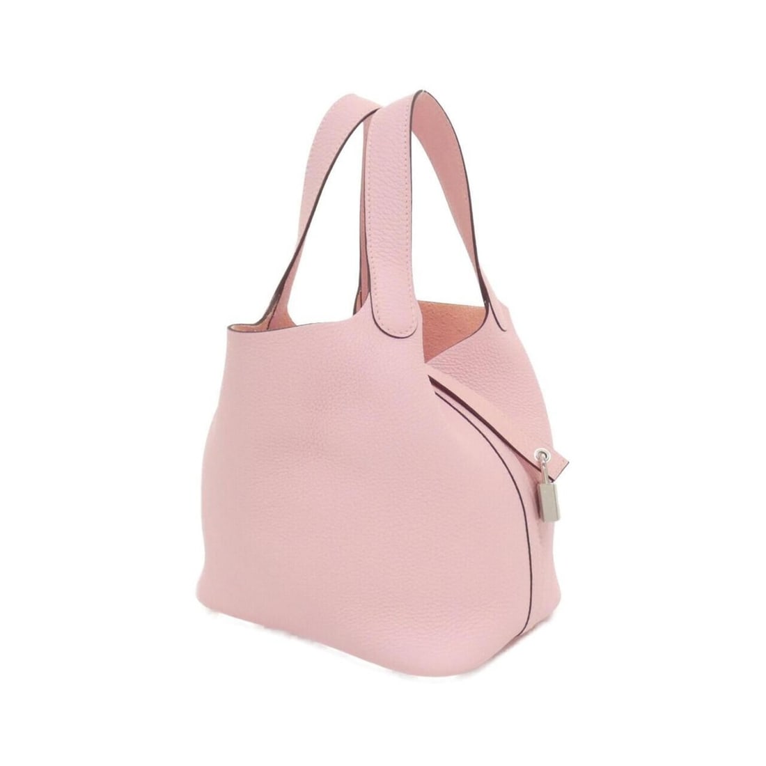 Hermes Picotin Lock PM 056289CK Handbag: --- Catalog ---Category: SizeSize (HxWxD): 19cm x 18cm x 13.5cm / 7.48'' x 7.08'' x 5.31''Category: DesignType: HandbagColor: Rose sakuraGender: WomenMaterial: Taurillon clemence leather Category: Gen