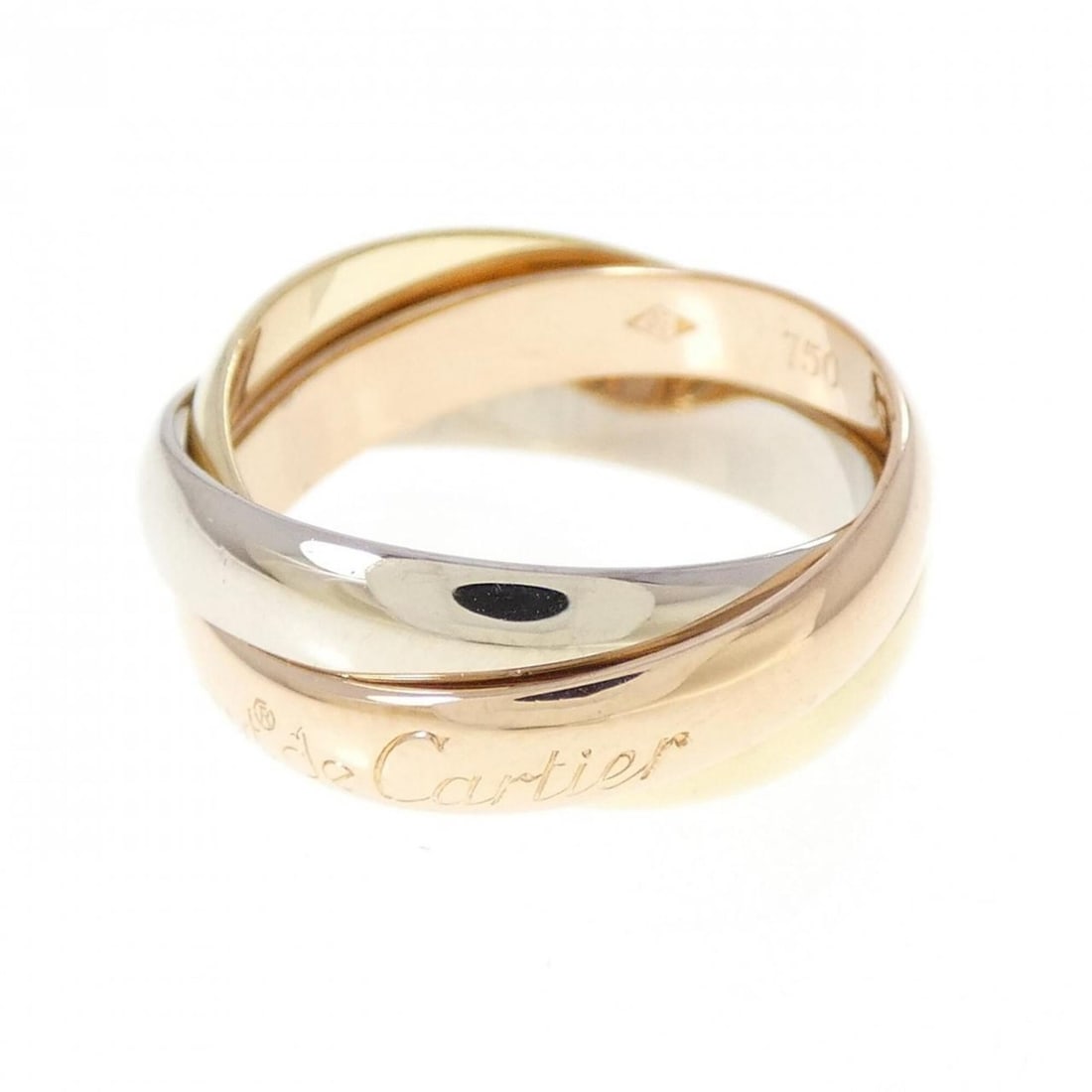 Cartier Trinity Ring: --- Catalog ---Category: SizeUS Size: 4.5Brand Size: 48Category: DesignType: Band ringGender: WomenMaterial: Pink gold (18K), White gold (18K), Yellow gold (18K)Category: GeneralMPN: 40078983Brand: