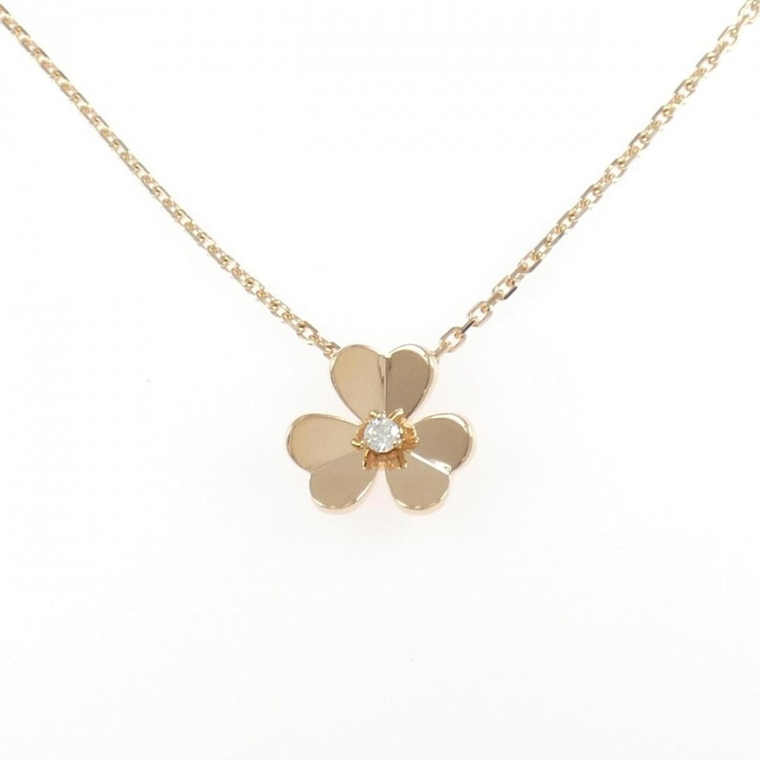 Van Cleef & Arpels Frivole Small Necklace: --- Catalog ---Category: SizePendant Size: 13.9mm x 15.3mm / 0.54'' x 0.6''Neck Circumference: 42 cm / 16.53''Category: DesignGender: WomenMaterial: Pink gold (18K)Pendant Type: PendantNecklace Type: