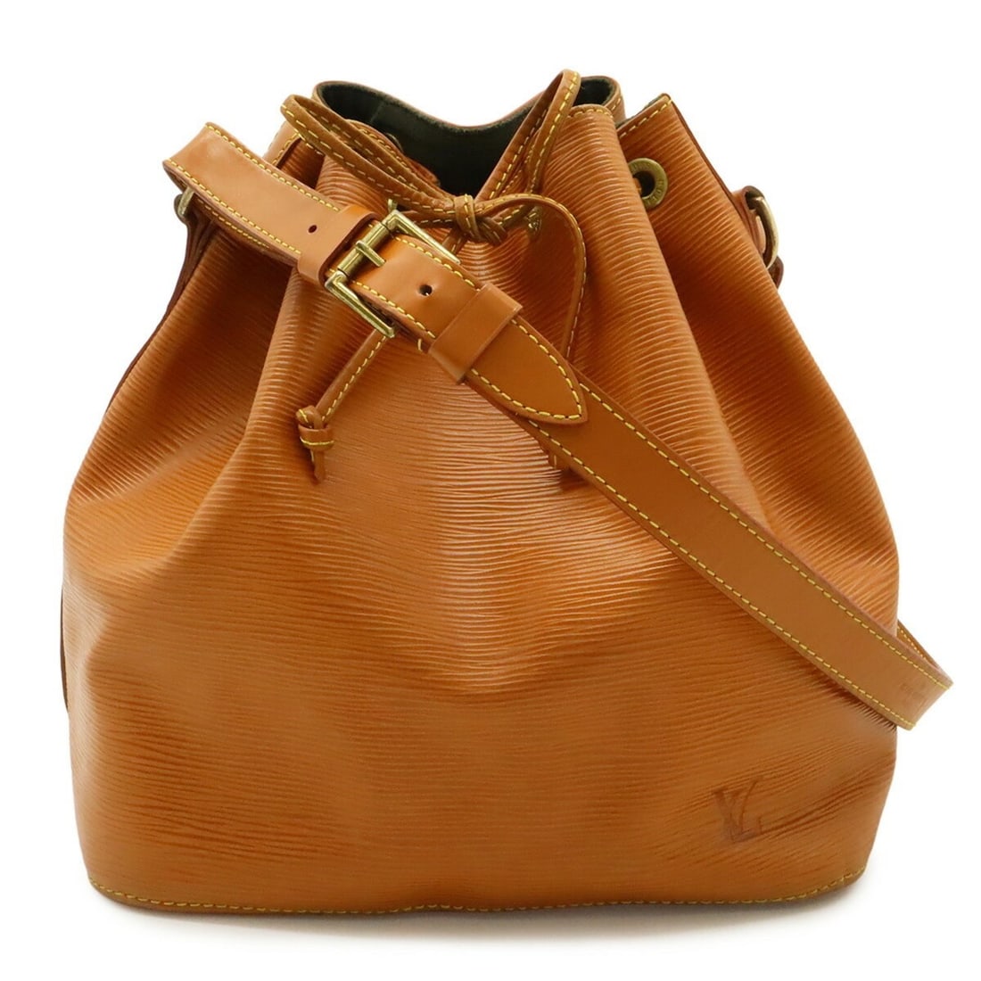 LOUIS VUITTON Louis Vuitton Epi Petit Noé Shoulder Bag Zipang Gold Brown M44108: --- Catalog ---Category: SizeWeight: 570g / 1.25lb.Size (HxWxD): 27cm x 25cm x 19cm / 10.62'' x 9.84'' x 7.48''Strap Length: 85cm / 33.46''Category: DesignType: Shoulder bagColor: Gold CipangoGender:
