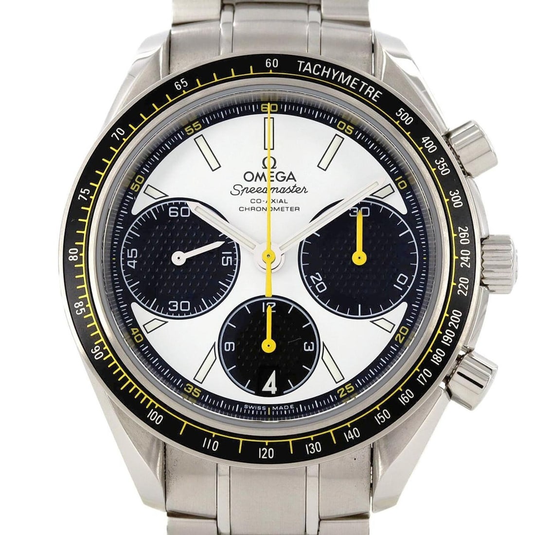Omega Speedmaster Racing 326.30.40.50.04.001 Stainless Steel Automatic Watch: --- Catalog ---Category: SizeWrist Size: 18.5cm / 7.28''Case Diameter: 40mm / 1.57''Category: DesignType: WristwatchGender: MenColor (Dial): Black, WhiteMaterial (Band): Stainless steelMaterial