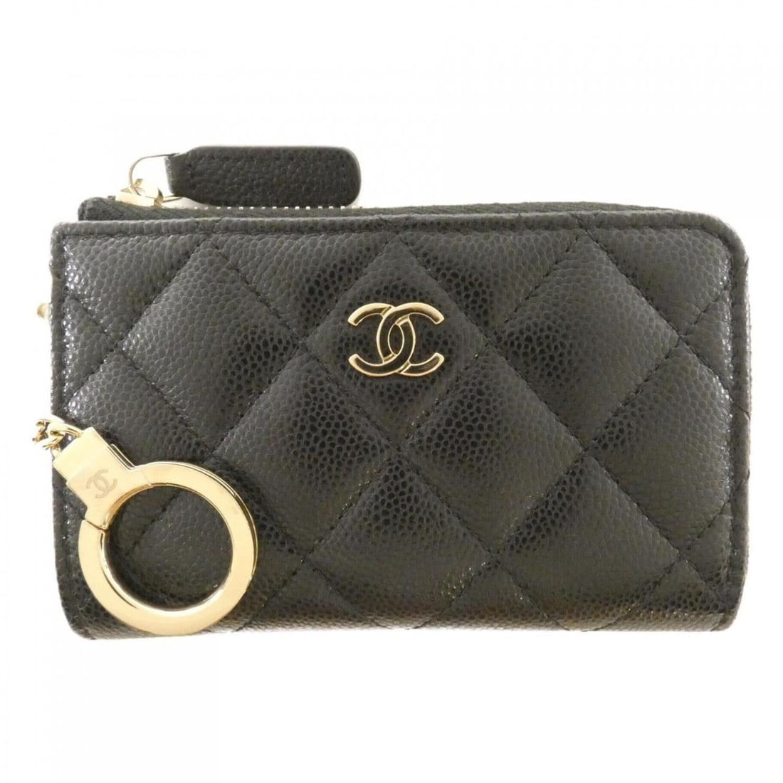 Chanel Timeless Classic Line AP0221 Coin & Key Case: --- Catalog ---Category: SizeSize (HxWxD): 7cm x 12cm x 2cm / 2.75'' x 4.72'' x 0.78''Category: DesignType: Coin purse/coin caseColor: BlackGender: WomenMaterial: Grained Calfskin Category: