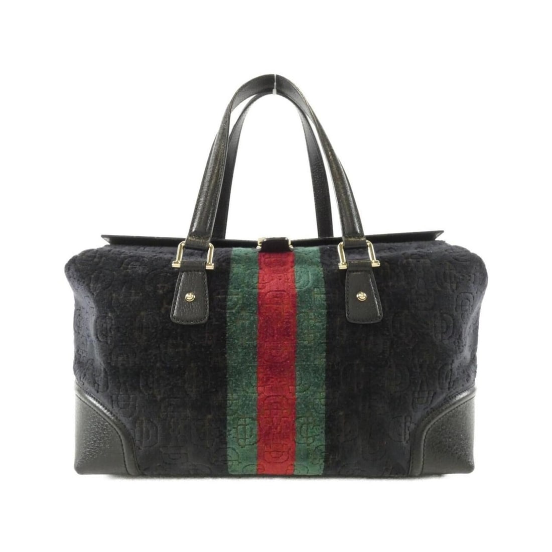 Gucci 150335 Boston Bag: --- Catalog ---Category: SizeSize (HxWxD): 21cm x 34cm x 16cm / 8.26'' x 13.38'' x 6.29''Category: DesignType: Boston bagColor: BlackGender: WomenMaterial: Leather Hardware Color: GoldLeather/Fur Type