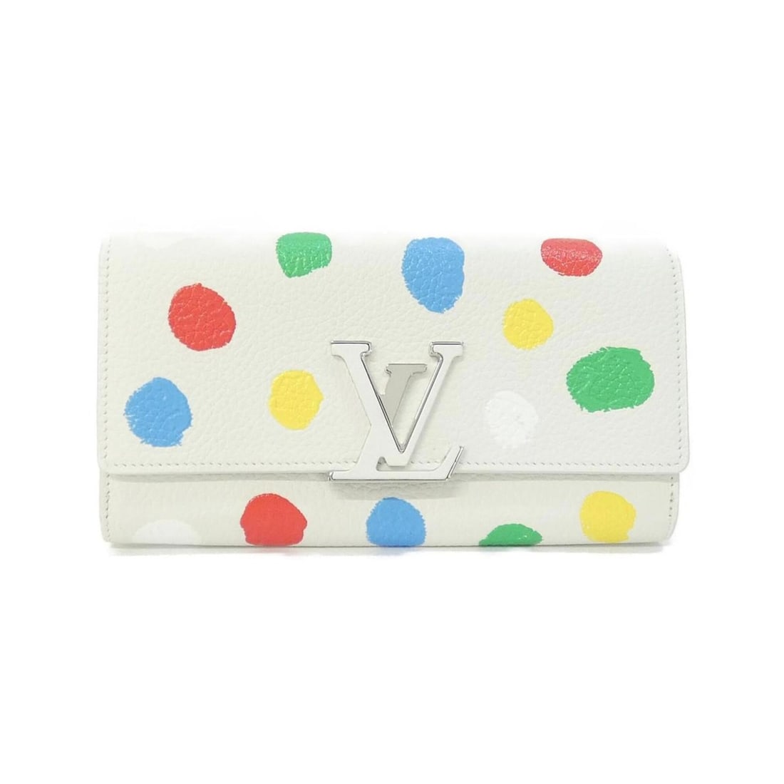 Louis Vuitton Taurillon (LV X YK) Portefeuille Capucines M81890 Wallet: --- Catalog ---Category: SizeSize (HxWxD): 11cm x 20cm x 2cm / 4.33'' x 7.87'' x 0.78''Category: DesignType: Long wallet (bi-fold)Color: BlancGender: WomenMaterial: Leather Leather/Fur Type: Calf leat