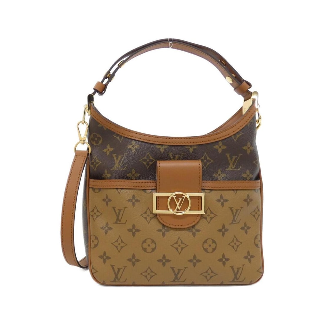 Louis Vuitton Monogram Hobo Dauphine PM M45194 Shoulder Bag: --- Catalog ---Category: SizeSize (HxWxD): 21cm x 24cm x 12cm / 8.26'' x 9.44'' x 4.72''Category: DesignType: Shoulder bagColor: MarronGender: WomenMaterial: Coated canvas Hardware Color: GoldCategory