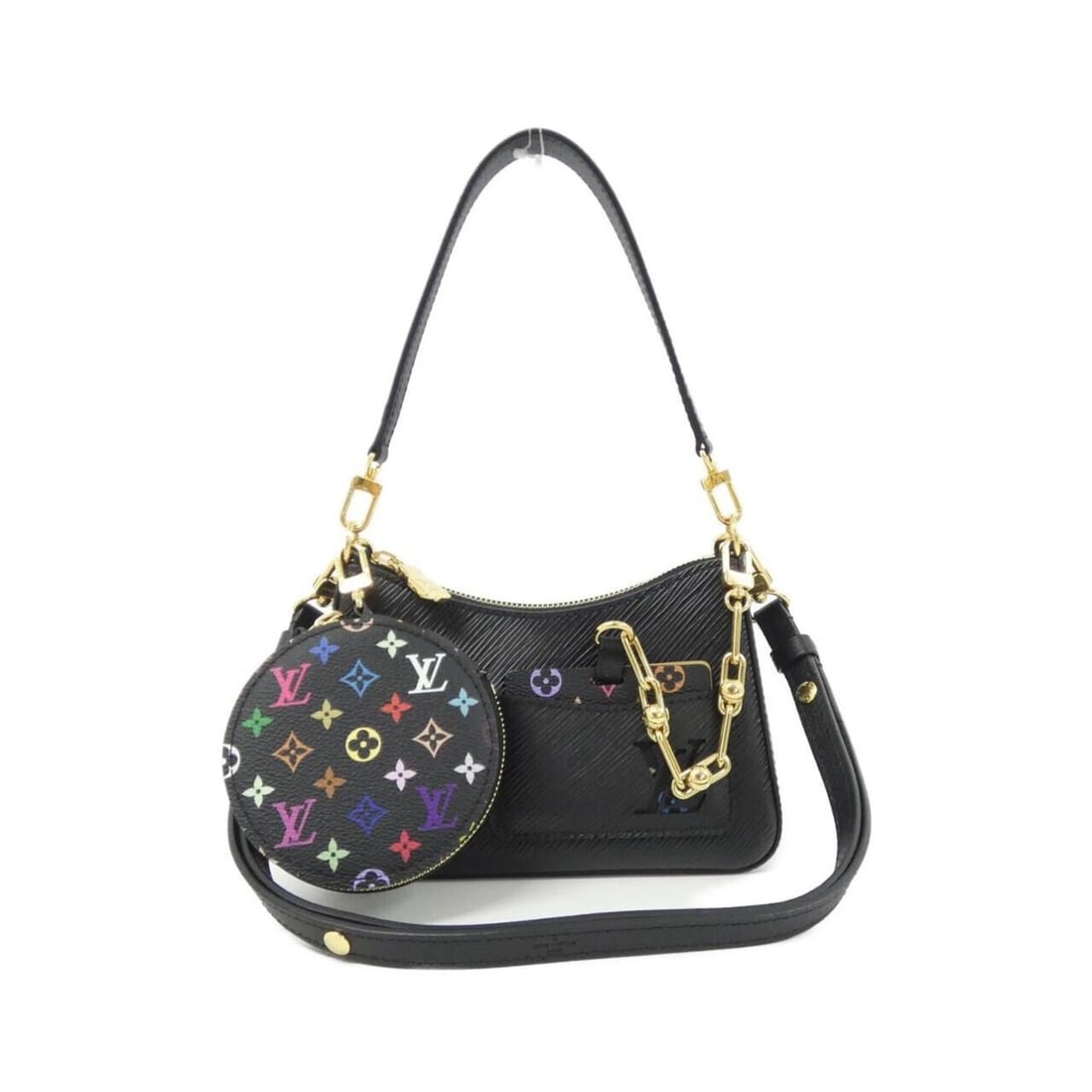 Louis Vuitton Epi (LV x TM) Marellini M13099 Shoulder Bag: --- Catalog ---Category: SizeSize (HxWxD): 12cm x 19cm x 7cm / 4.72'' x 7.48'' x 2.75''Category: DesignType: Pouch, Shoulder bagColor: BlackGender: WomenMaterial: Leather Hardware Color: GoldLeather/F