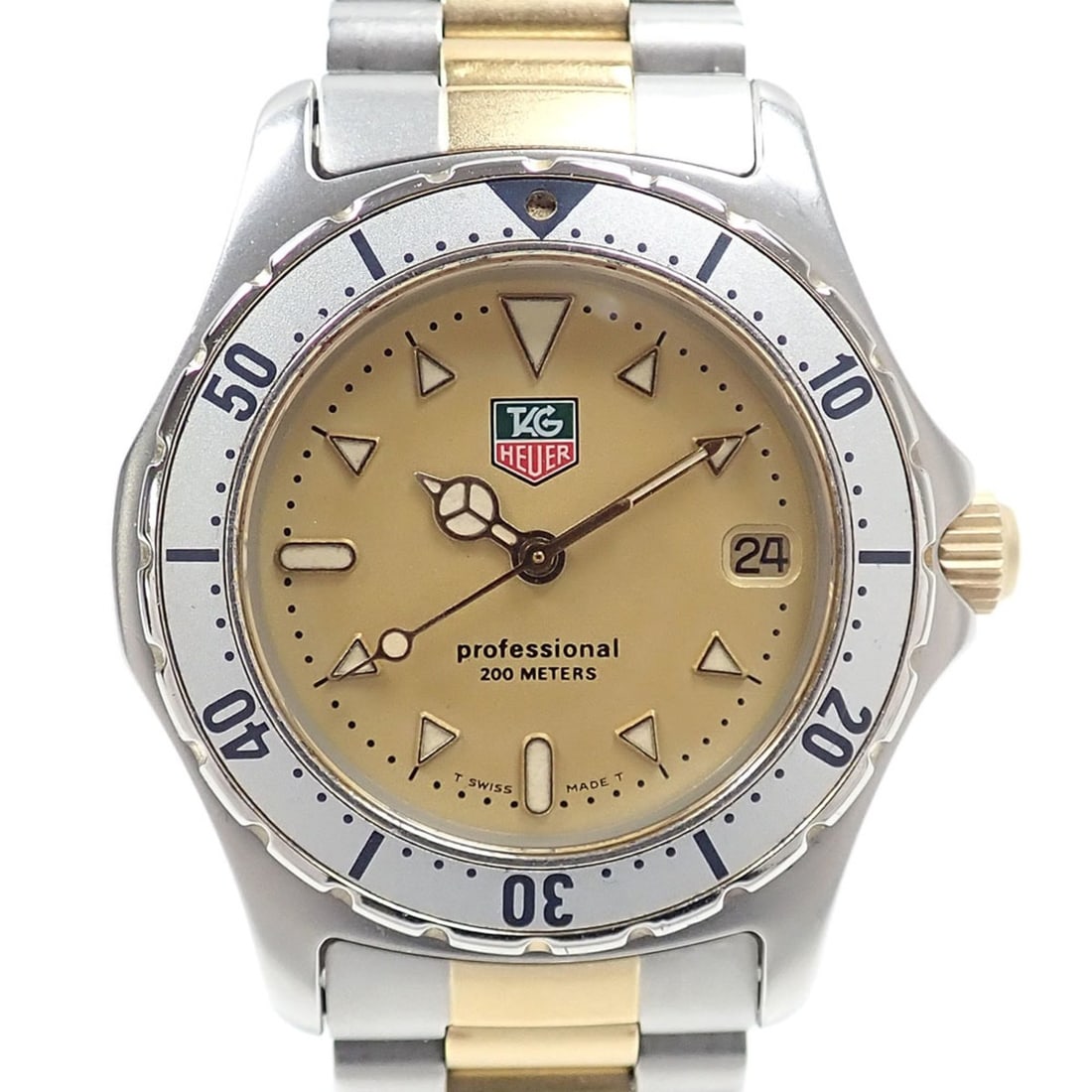 TAG Heuer Professional 200M Boys' Quartz Watch SS 974.013-2 (Women's/Men's): --- Catalog ---Category: SizeWrist Size: 17cm / 6.69''Case Diameter: 36mm / 1.42''Category: DesignType: WristwatchGender: Boys,Men,WomenColor (Dial): GoldMaterial (Band): Stainless steelMaterial (Case