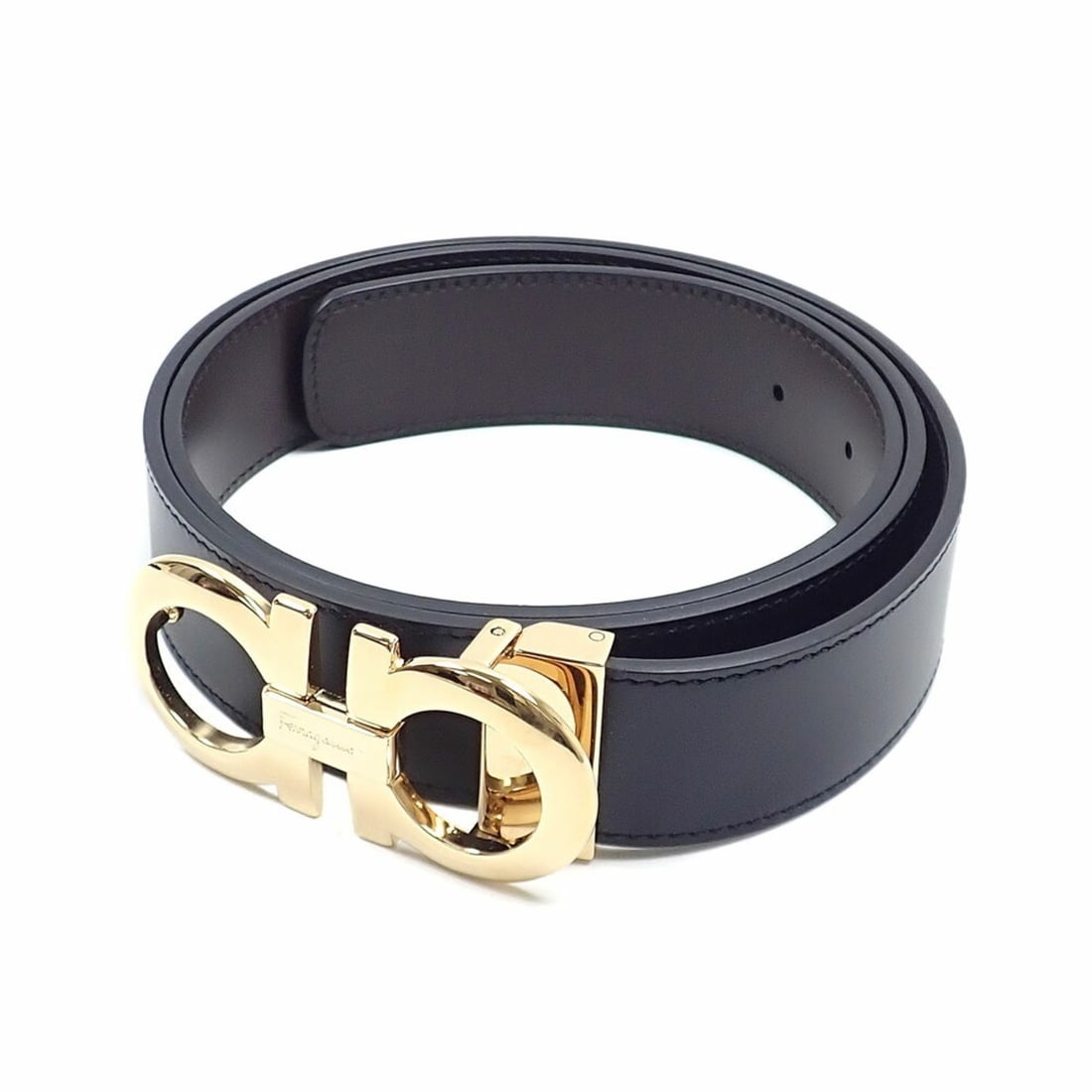 Salvatore Ferragamo Men's Reversible Leather Belt, Black/Brown, 100cm, Size 67, Item No. 5542/00 (1 of 10)